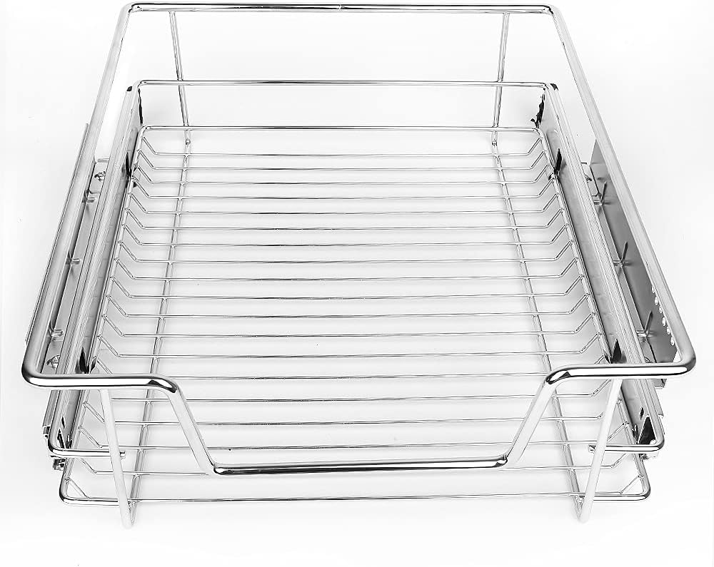 2 x Teleskopschublade Teleskop Schublade 41cm für die Küchenunterschränke, 2 Einbauschublade mit Sch