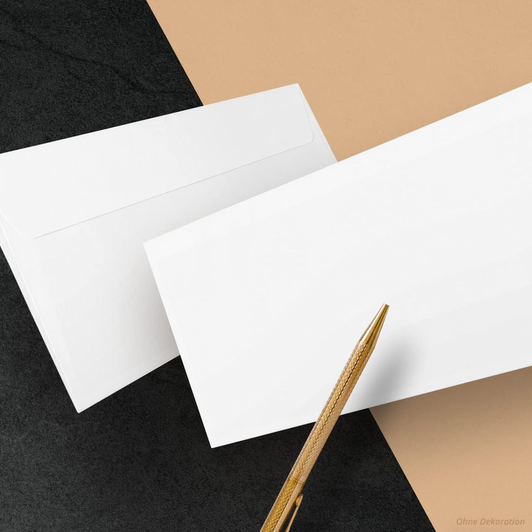 Briefumschläge DIN LANG weiss | 500 Stück | selbstklebend ohne Fenster | Umschläge in PREMIUM Qualit