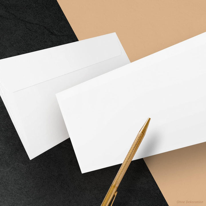 Briefumschläge DIN LANG weiss | 500 Stück | selbstklebend ohne Fenster | Umschläge in PREMIUM Qualit