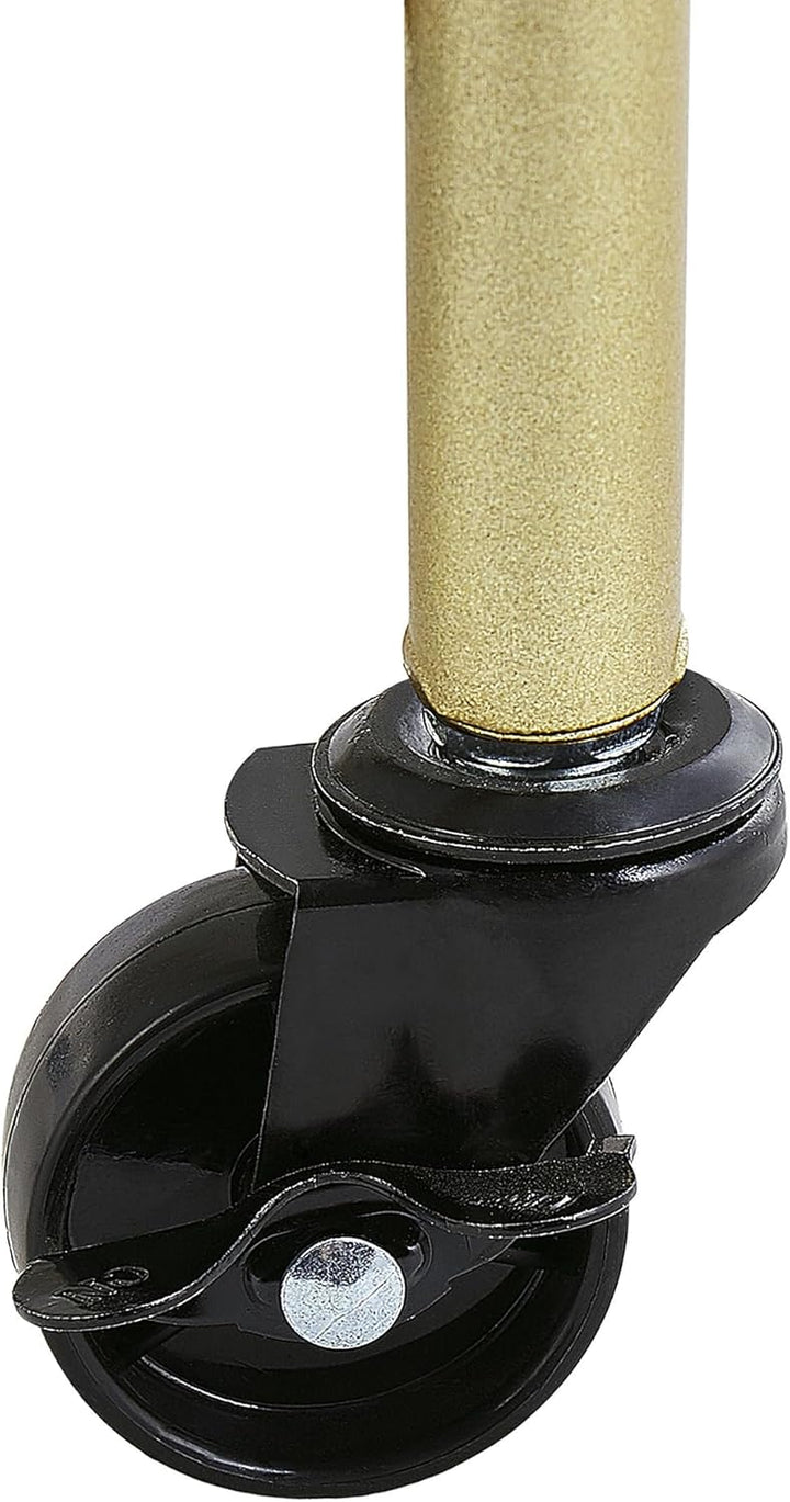 Servierwagen gold rund Metall mit Rollen Marmor Optik Glamour Stil Shafter