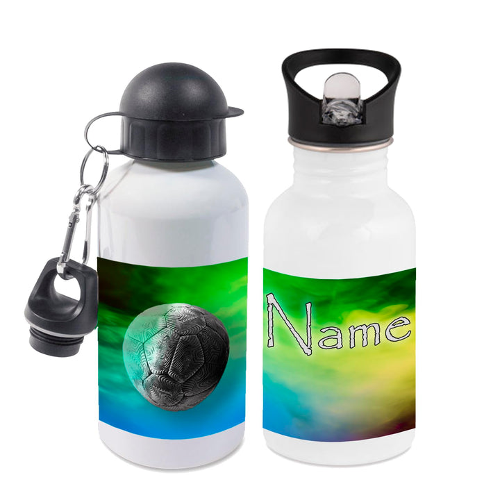 Trinkflasche mit Name/wahlweise 400ml, 500ml oder 600ml + Schriftwahl für Name + Edelstahl oder Alum
