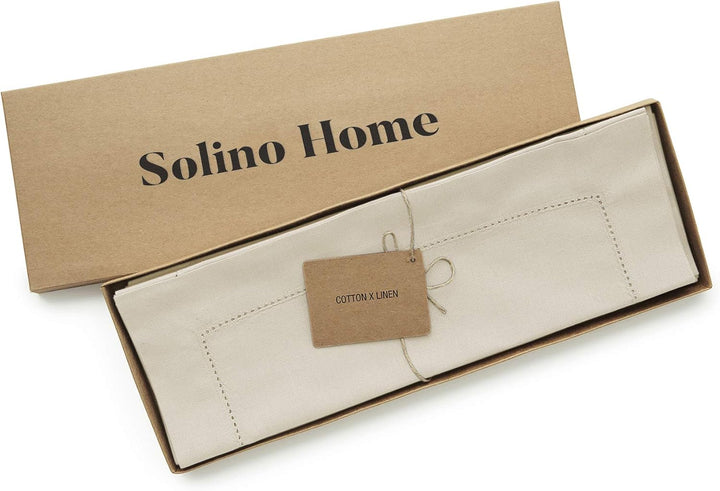 Solino Home Tischsets aus Baumwollleinen, Hohlsaum, Leinen, maschinenwaschbar, für Frühling, Muttert
