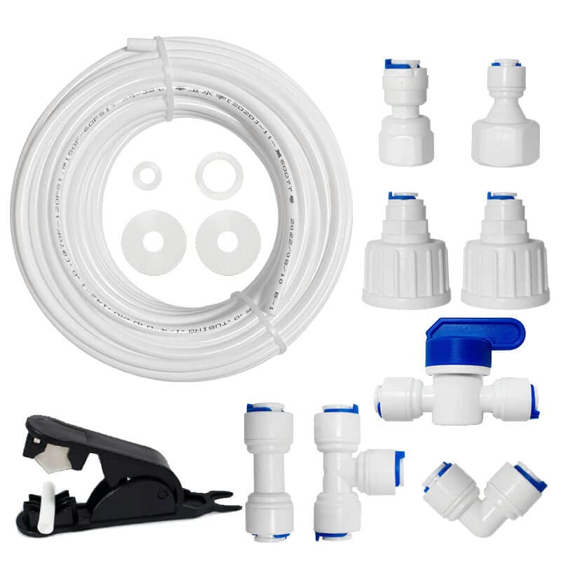 15M Universal Wasserzulaufleitung Anschluss-Set für Kühlschrank,Umkehrosmose Filter,Wasserfilter,Tri