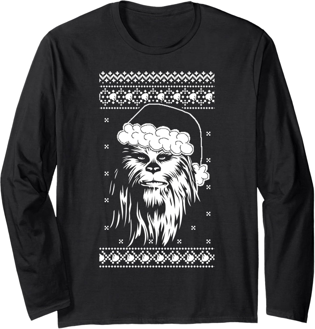 Star Wars Chewbacca Ugly Weihnachten Sweater Santa Langarmshirt