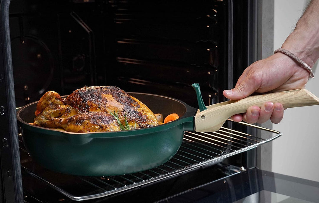 COOKUT - Die fabelhafte 8-in-1-Pfanne – 24 cm – ein einziges Utensil, das Pfanne, Topf, Schmortopf e