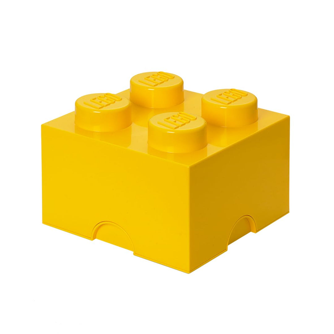 LEGO Aufbewahrungsstein, 4 Noppen, Stapelbare Aufbewahrungsbox, 5,7 l, gelb Bright Yellow, Bright Ye