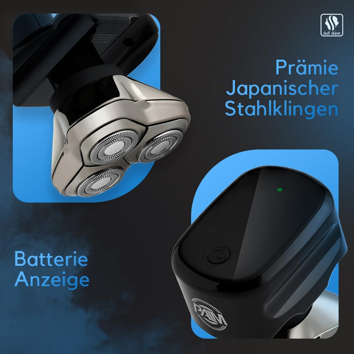 Skull Shaver Palm Rasierer für Kopf und Gesicht, Herren Elektrorasierer (EU-Stecker)