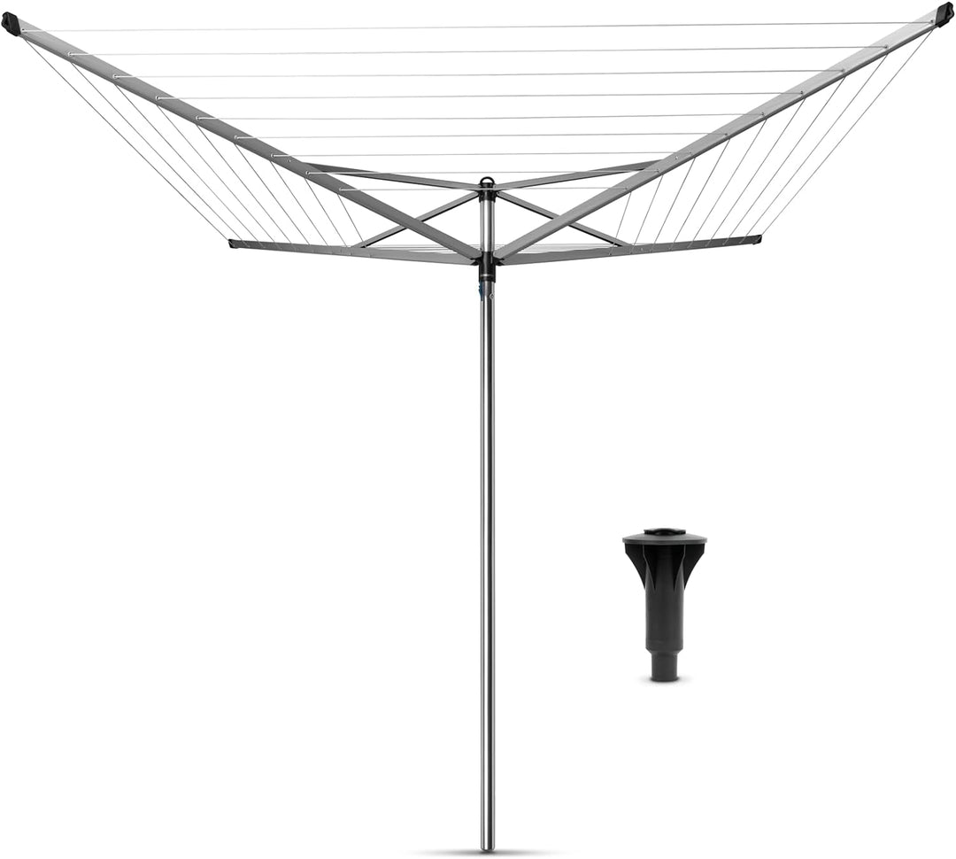 Brabantia - Topspinner Wäschespinne - Regenschirm'-System - UV-beständige Wäscheleine, 40 m - Reibun