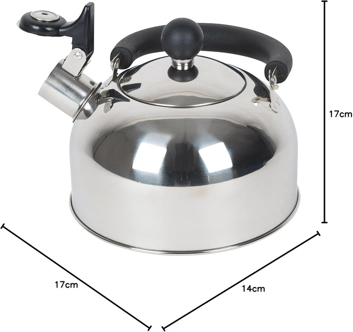 Bo-Camp Trend Flötenkessel Bombee Silber 1,2 l 1.2 Liter Silber, 1.2 Liter Silber