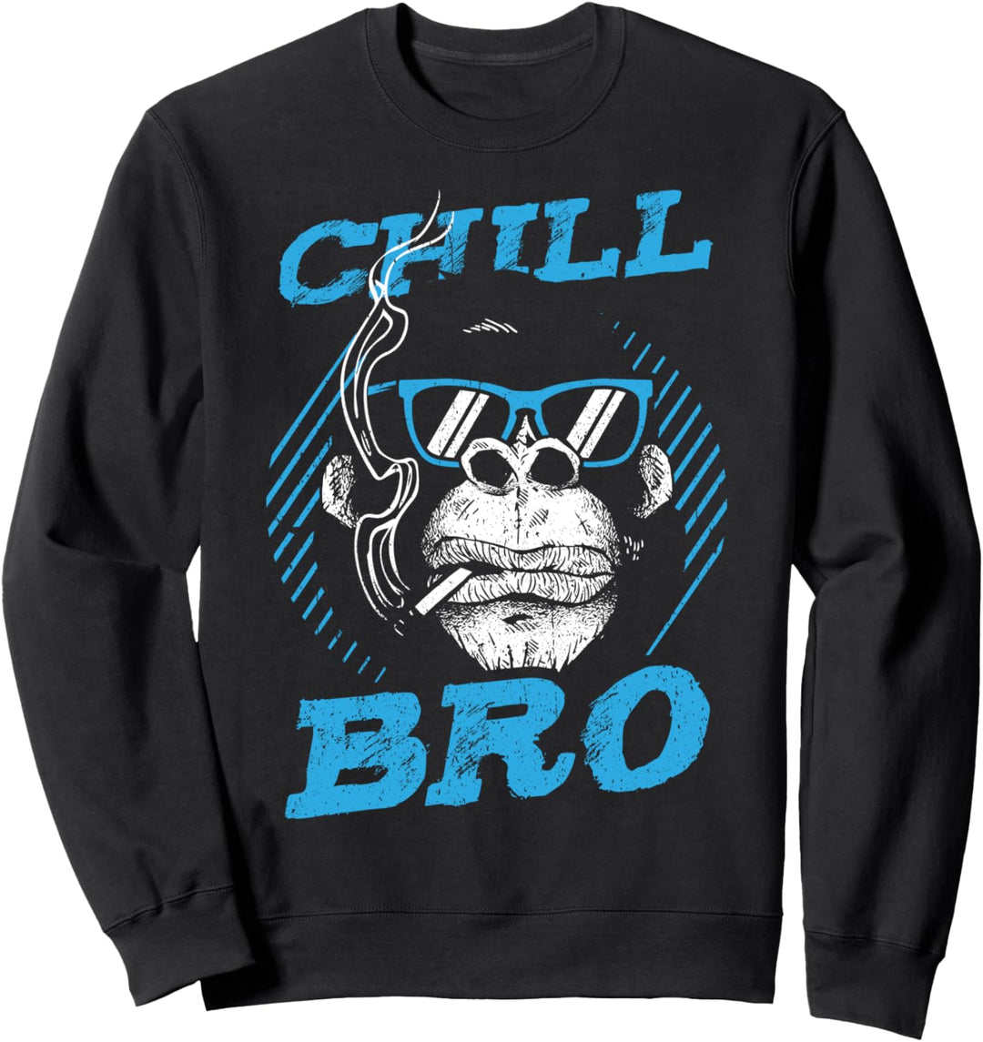 Chill Bro - Lustiger Affe mit Sonnebrille Geschenk Sweatshirt