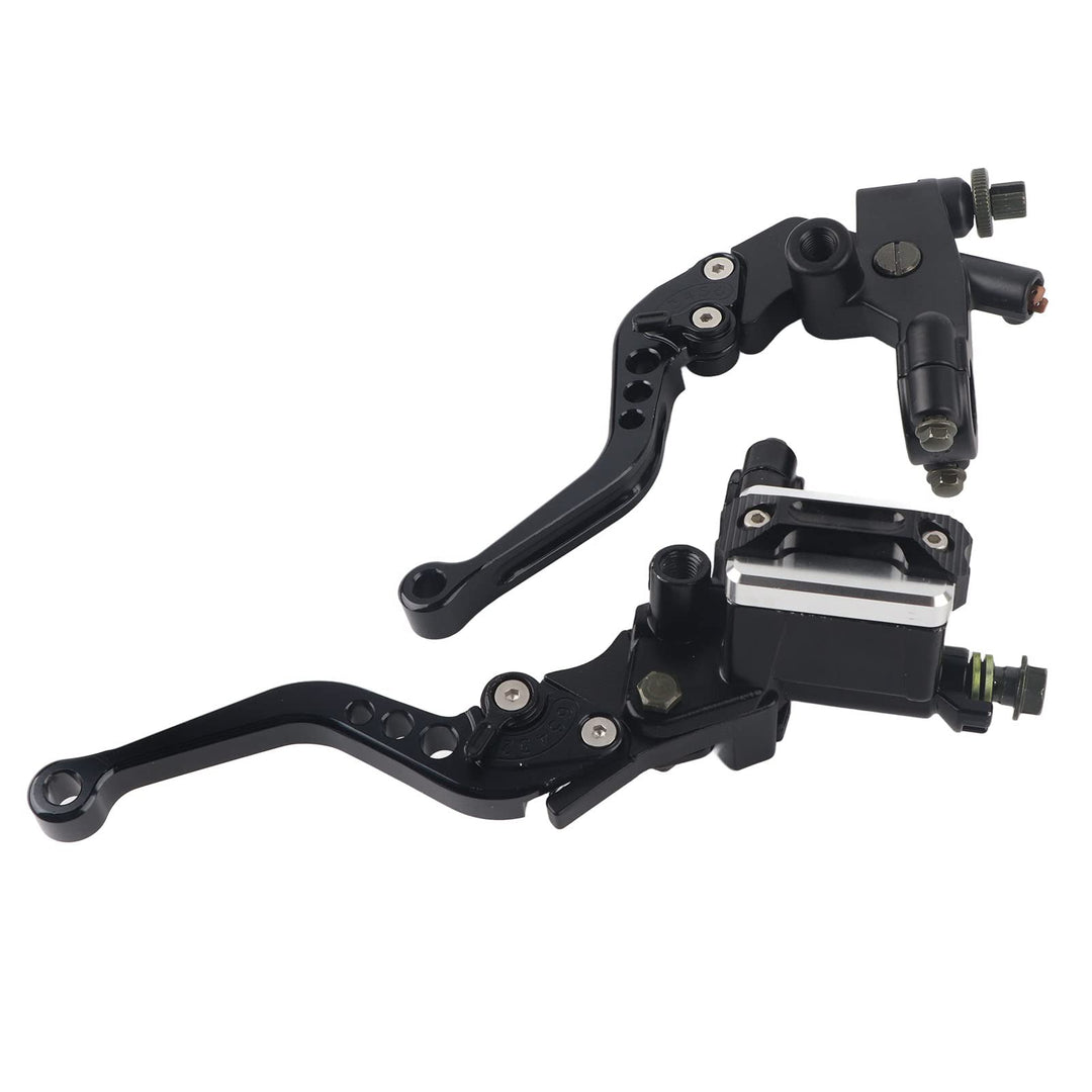 Motorrad Hydraulische Bremse + Kupplungshebel, 1 Paar 22mm Motorrad Bremse und Kupplungshebel Hauptb