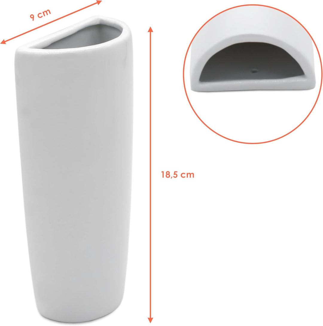 Keramik Luftbefeuchter halbrund für Heizkörper 4er Set - 19 x 9 cm - Wasserverdunster zum Einhängen