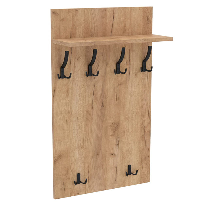 AKKE 120x60 | MAXI Garderobenpaneel Wandgarderobe Garderobe Wandpaneel Kleiderstange SCHWARZ | GOLD