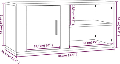 Tidyard TV Schrank mit 3 Fächer Lowboard TV Möbel Fernsehschrank Fernsehtisch TV Board Fernsehmöbel