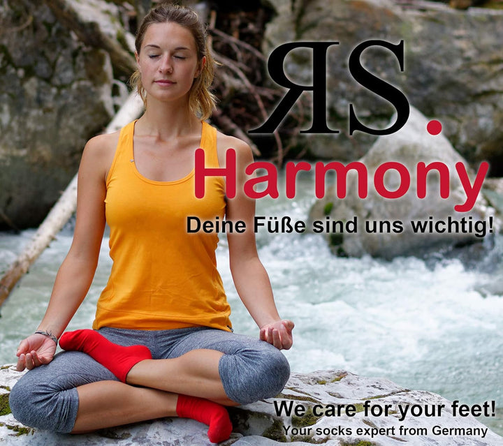 RS. Harmony Venen-Gesundheits-Socken, extra weiter dehnbarer Bund, für Damen 35-38 schwarz - 8 Paar,