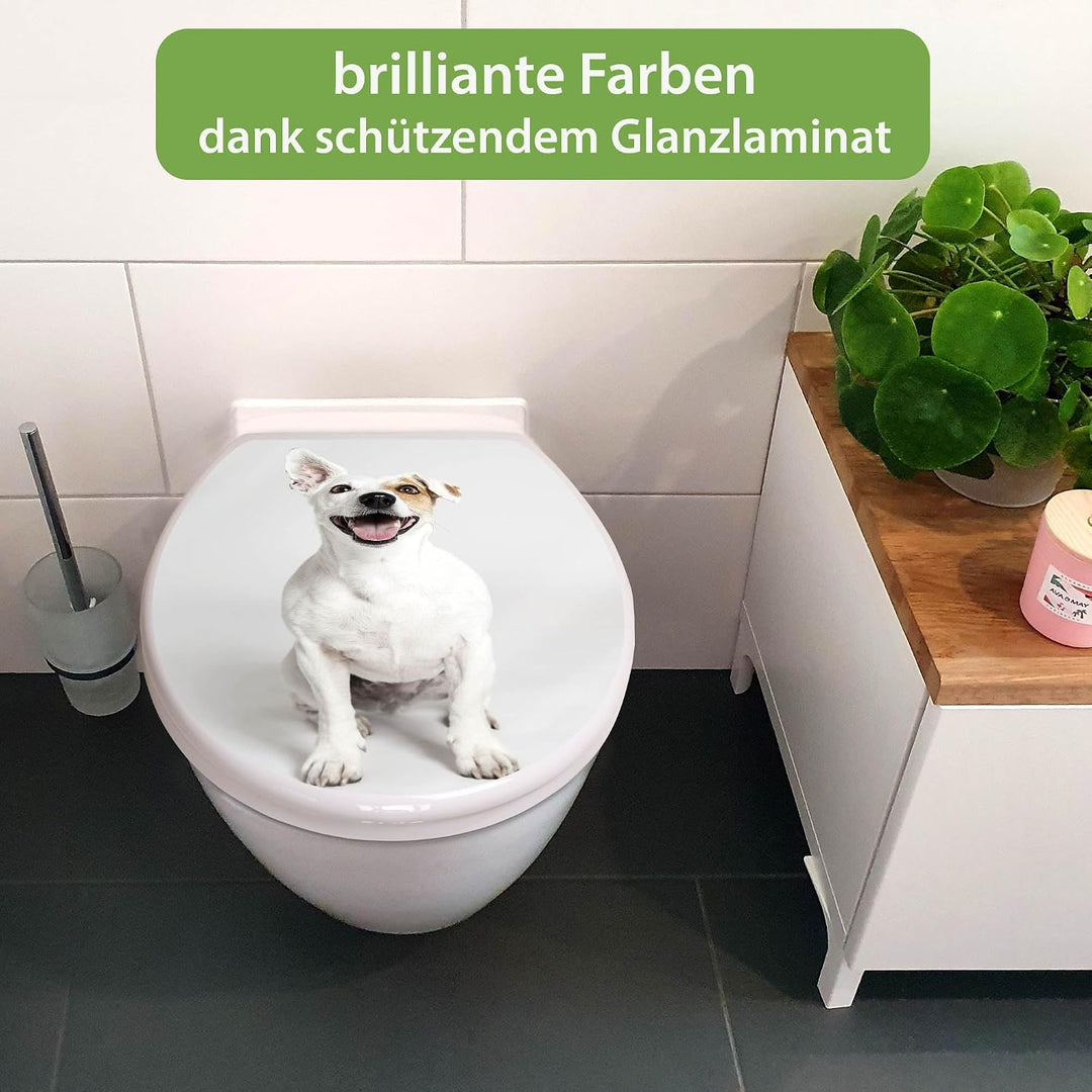 banjado Toilettendeckel mit Absenkautomatik 44,5x37cm - Soft Close Toilettensitz - WC Sitz mit Absen