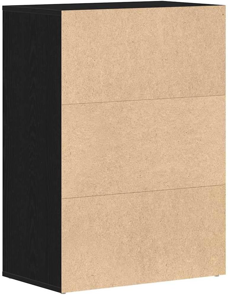 vidaXL Schuhregal Schwarz Eichen-Optik 60 x 35 x 84 cm Holzwerkstoff, Wohnzimmer, moderner Schuhschr