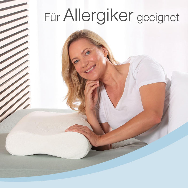 maxVitalis 2er-Set Nackenstützkissen 4-fache Höhenanpassung orthopädisches, ergonomisches Kopfkissen