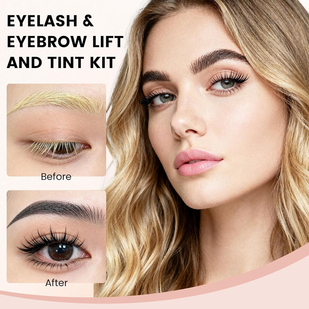 Libeauty Wimpernlifting Set mit Farbe Schwarz, Wimpernlifting Kit mit Lash Lift Balm, Wimpern Färben