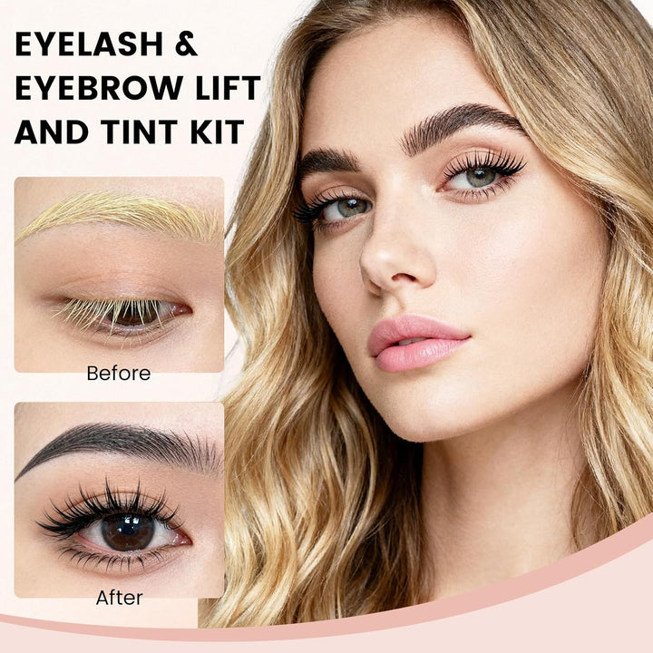 Libeauty Wimpernlifting Set mit Farbe Schwarz, Wimpernlifting Kit mit Lash Lift Balm, Wimpern Färben