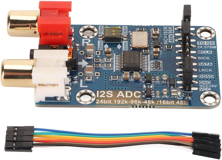 I2S ADC Card-Modul, Master-Slave-Modus, 24 Bit 192 K, 24 Bit 96 K, 24 Bit 48 K, 16 Bit 48 K, 3,5 Mm
