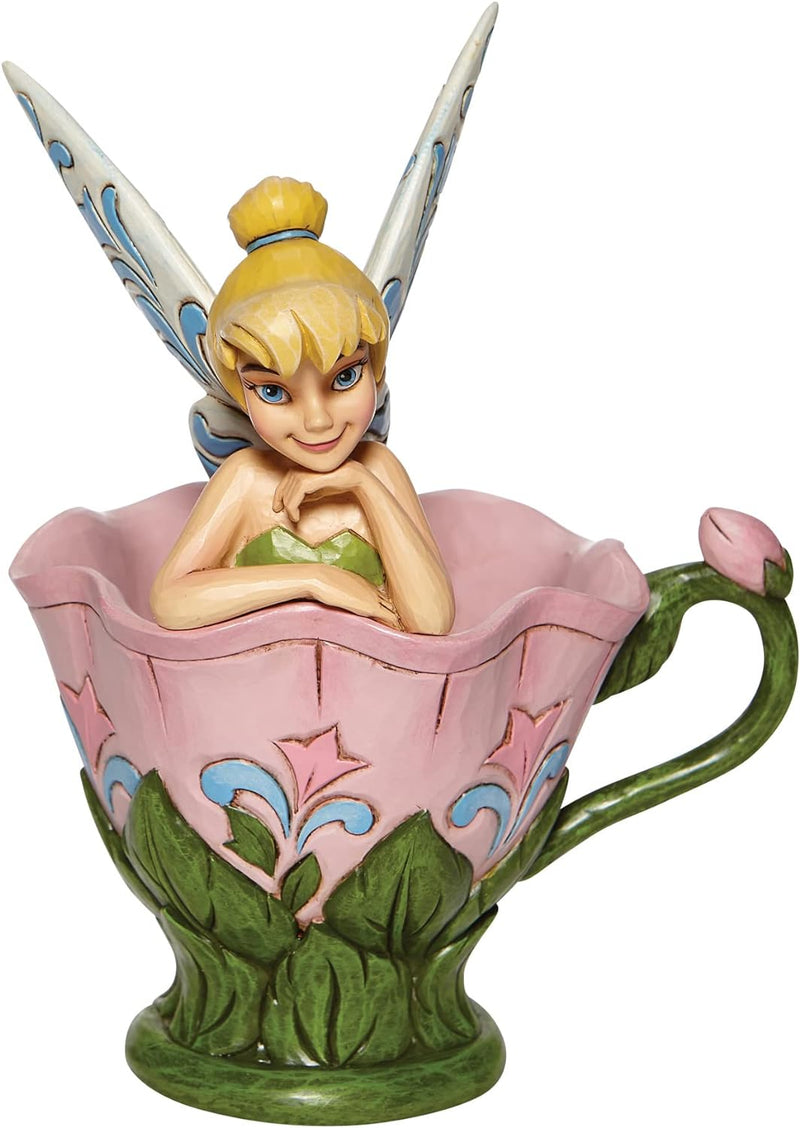 ENESCO Traditions Tinker Bell sitzen in einem Blumen-Figurine 6008076 Rose One Size