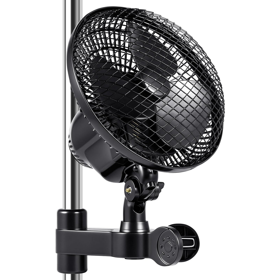 Grow Ventilator Oszillierender Clip Ventilator 6'' Mini Fan, Klemmbarer Grow Lüfter für Growzelt&Gro