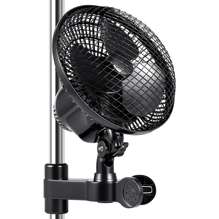 Grow Ventilator Oszillierender Clip Ventilator 6'' Mini Fan, Klemmbarer Grow Lüfter für Growzelt&Gro