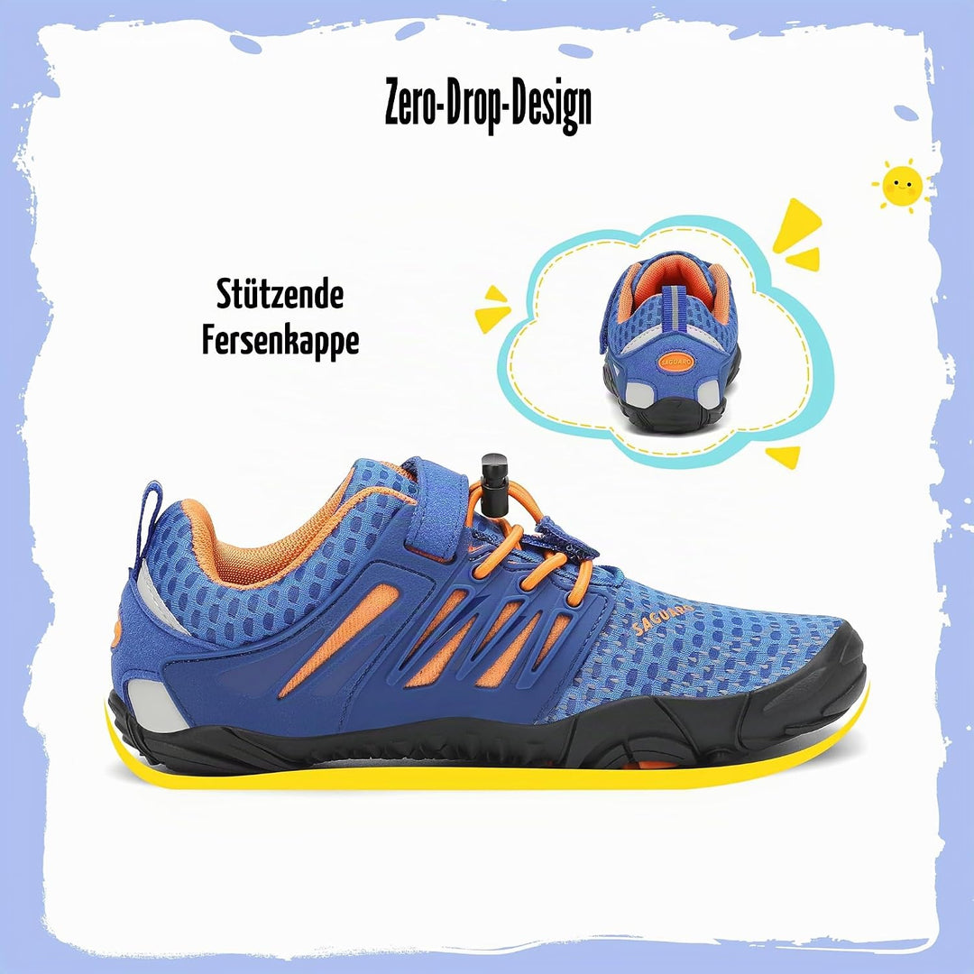 SAGUARO Jungen Mädchen Barfussschuhe Atmungsaktiv Badeschuhe für Kinder Gr.24-36 24 EU Barfuss Blau,