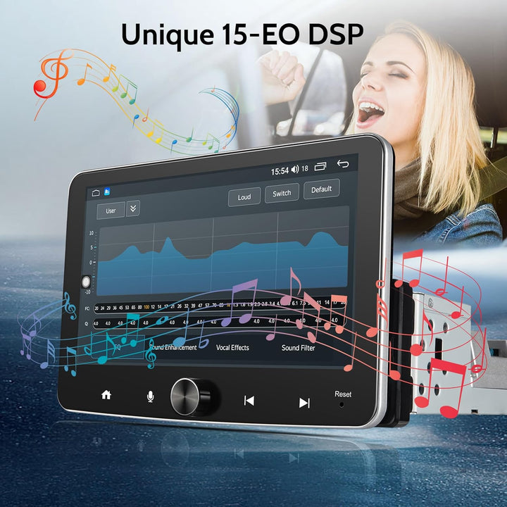 Android Autoradio 1 Din mit Bildschirm, 7 Zoll Wireless CarPlay Android Auto Radio Touch Display 64G