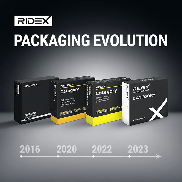 RIDEX 123B0035 Bremstrommel Hinten (x2)