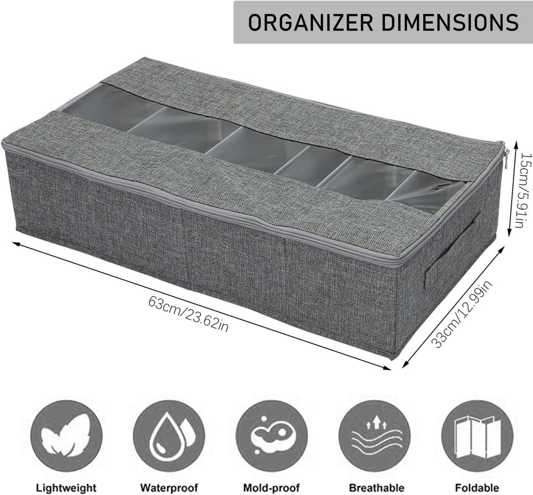 Unterbettkommode für Schuhe, Schuh-Regal für Unter das Bett, Unterbett Aufbewahrungsbox, Schuhaufbew