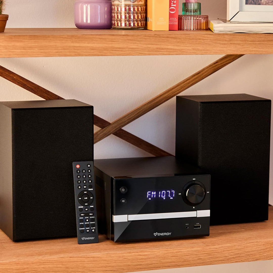 Energy Sistem Home Speaker 7 Micro Hi-Fi- Lautsprecher (30 W, CD, Bluetooth, FM Radio, USB MP3, 3,5