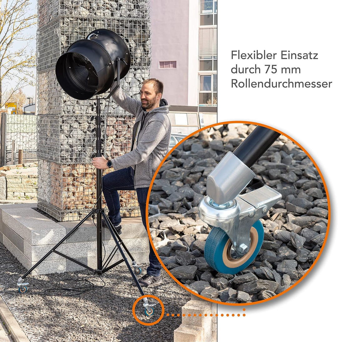 Walimex pro 3er Set Stativrollen für Lichtstative I für extra schweres Gewicht, belastbar bis 30kg I