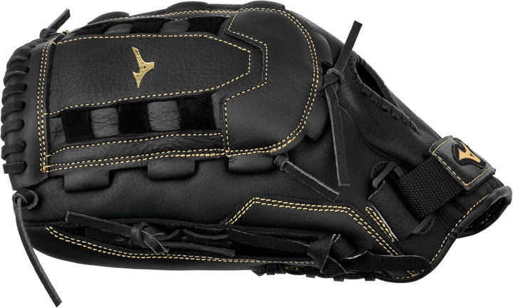 Mizuno Premier Slowpitch Softball-Handschuh-Serie Linke Hand Wurf 12,5 Zoll U-Netz mit Schottenkaro,