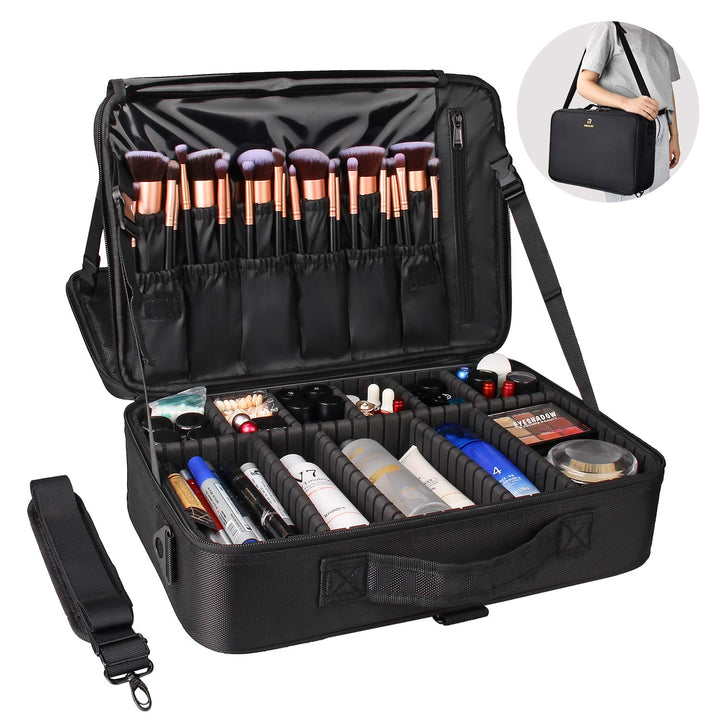 Relavel Kosmetiktasche Grosse Make up Tasche Reise Makeup Tasche Professionelle Makeup Organizer Tas