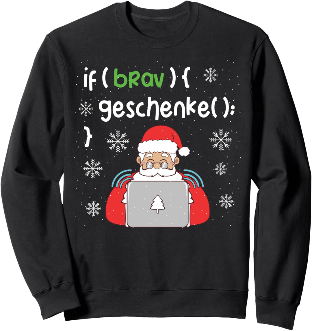 Lustiges Programmierer Weihnachten Code Geschenk Sweatshirt