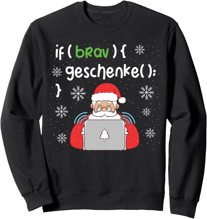 Lustiges Programmierer Weihnachten Code Geschenk Sweatshirt