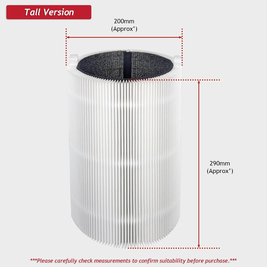SPARES2GO Partikel-HEPA-Kohle-Hülsenfilter für Blueair Blue Pure 511 Luftreiniger