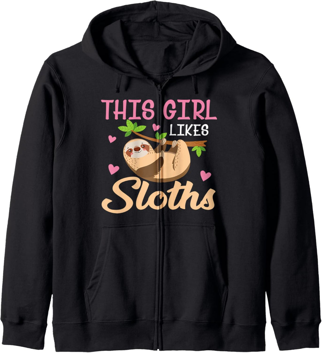 Dieses Mädchen mag Faultiere Kapuzenjacke