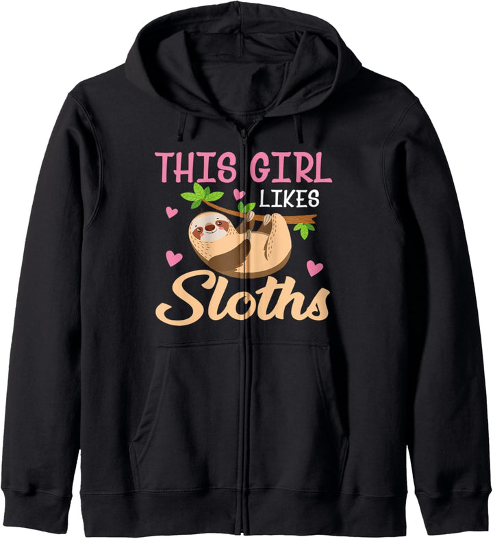 Dieses Mädchen mag Faultiere Kapuzenjacke