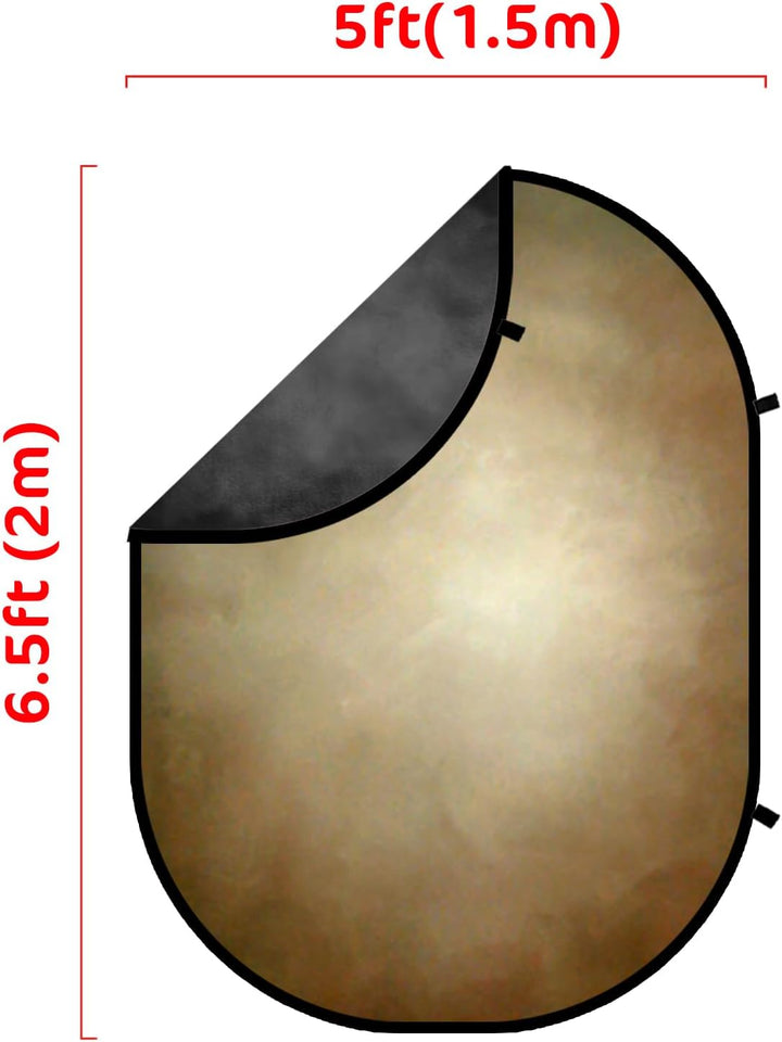Kate 1.5x2m Schwarz/Braun Falthintergrund Faltbar Falthintergrund Fotografie Faltbare Hintergrund Wa
