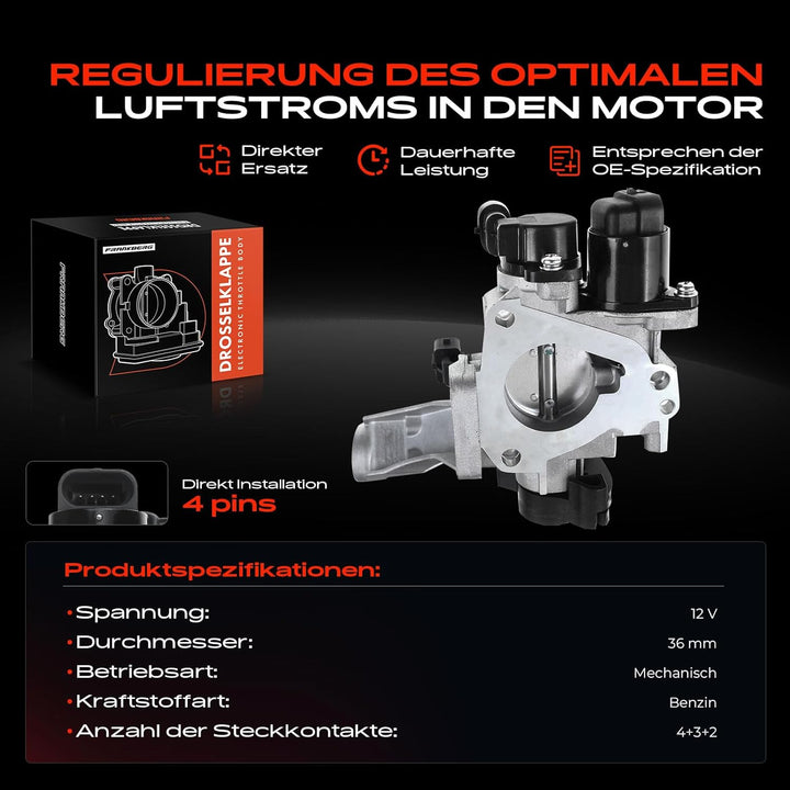 Frankberg Drosselklappenstutzen für Clio I 5/357, B/C57 Clio II BB, CB Twingo I C06 1.2L Benzin 1990