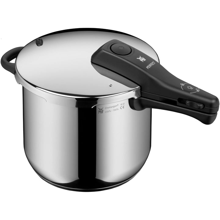 WMF Perfect One Pot Schnellkochtopf Induktion 6,5l, Dampfkochtopf, grosses Kochsignal, 2 Kochstufen,