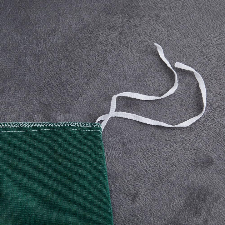 DXHOME Winter Plüsch Bettwäsche 200x220cm Grün Dunkelgrün Grau Fleece Flauschig Winterbettwäsche Mic