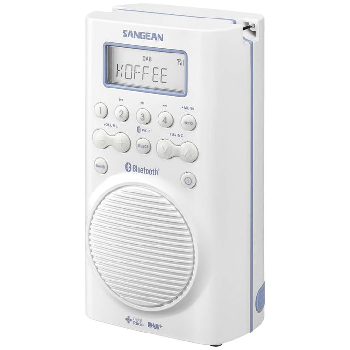 Sangean H-205D BT Wasserdichtes Duschradio (Bluetooth, DAB+, UKW-RDS, wasserdicht nach JIS7)