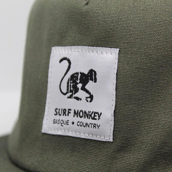 SURF MONKEY 5 Panels Herren/Damen Kappe - 100% Bio-Baumwolle - Einheitsgrösse Einheitsgrösse Grün, E