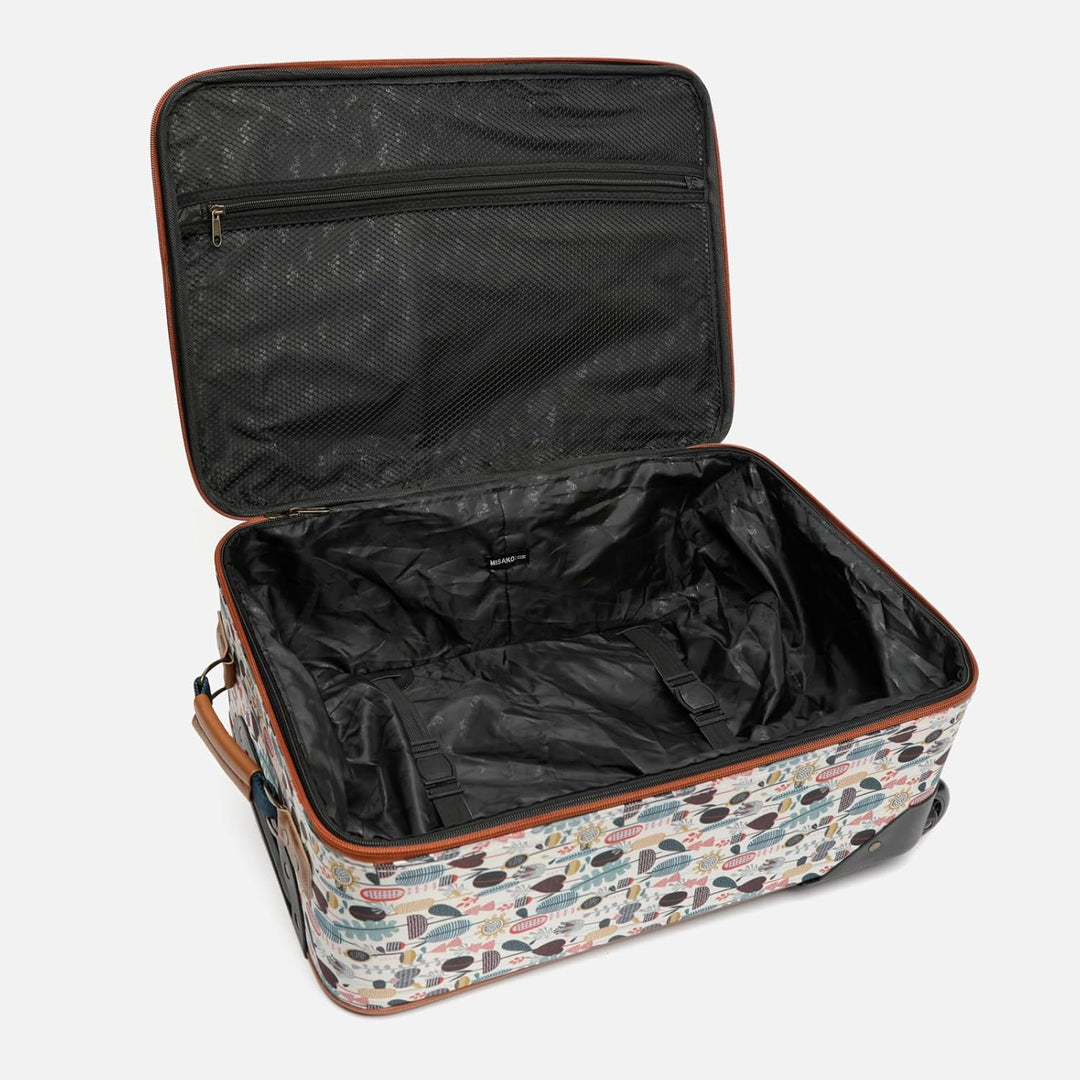 MISAKO Reisekoffer aus Stoff Klein Bosque Beige Unisex - Halbstarrer, weicher, eleganter Koffer - 50