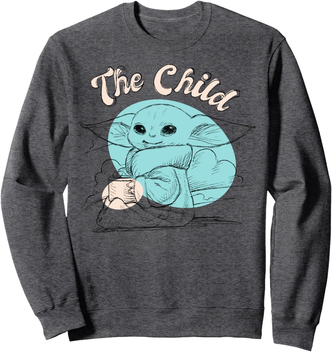 Star Wars Mandalorian The Child Pastel Pencil Sweatshirt