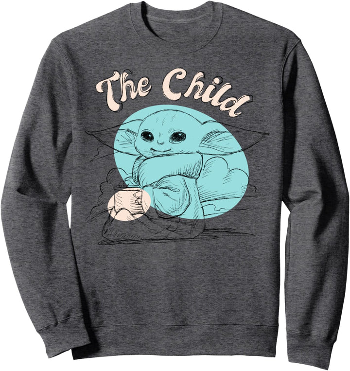 Star Wars Mandalorian The Child Pastel Pencil Sweatshirt